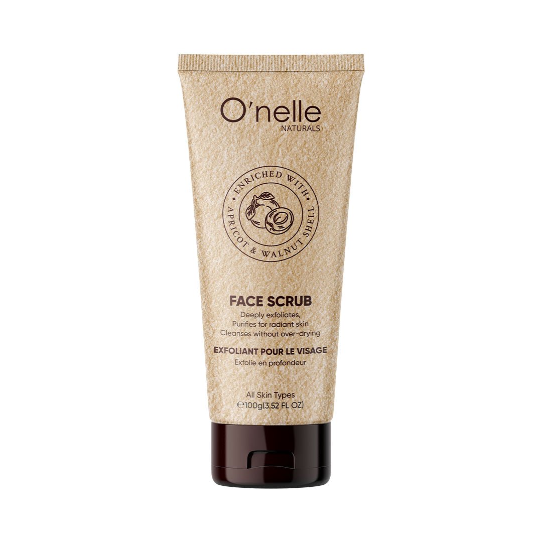 onelle-apricot-seed-walnut-shell-face-scrub Apricot and Walnut Shell Face Scrub Deeply Exfoliates Radiant Skin - Image 1