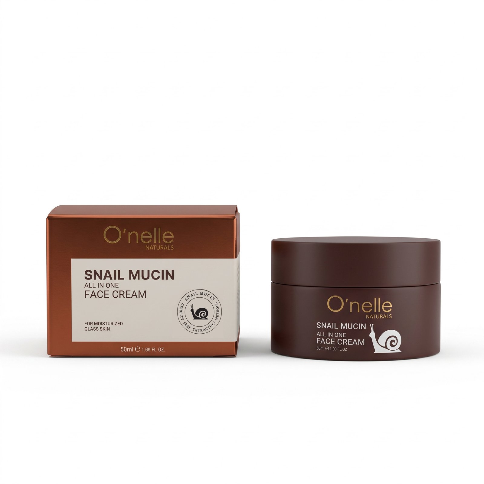onelle-snail-mucin-face-cream-2 Snail Mucin Face Cream, for Glass Skin, 6x Benefits, Brightening, Lifting, Firming, Tightning - Image 1